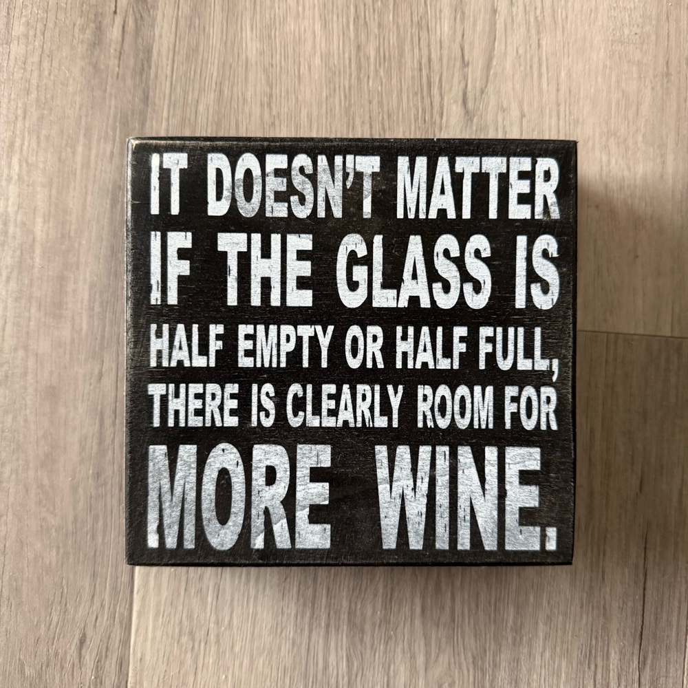 ⭐️ Wooden Wine Quote Sign